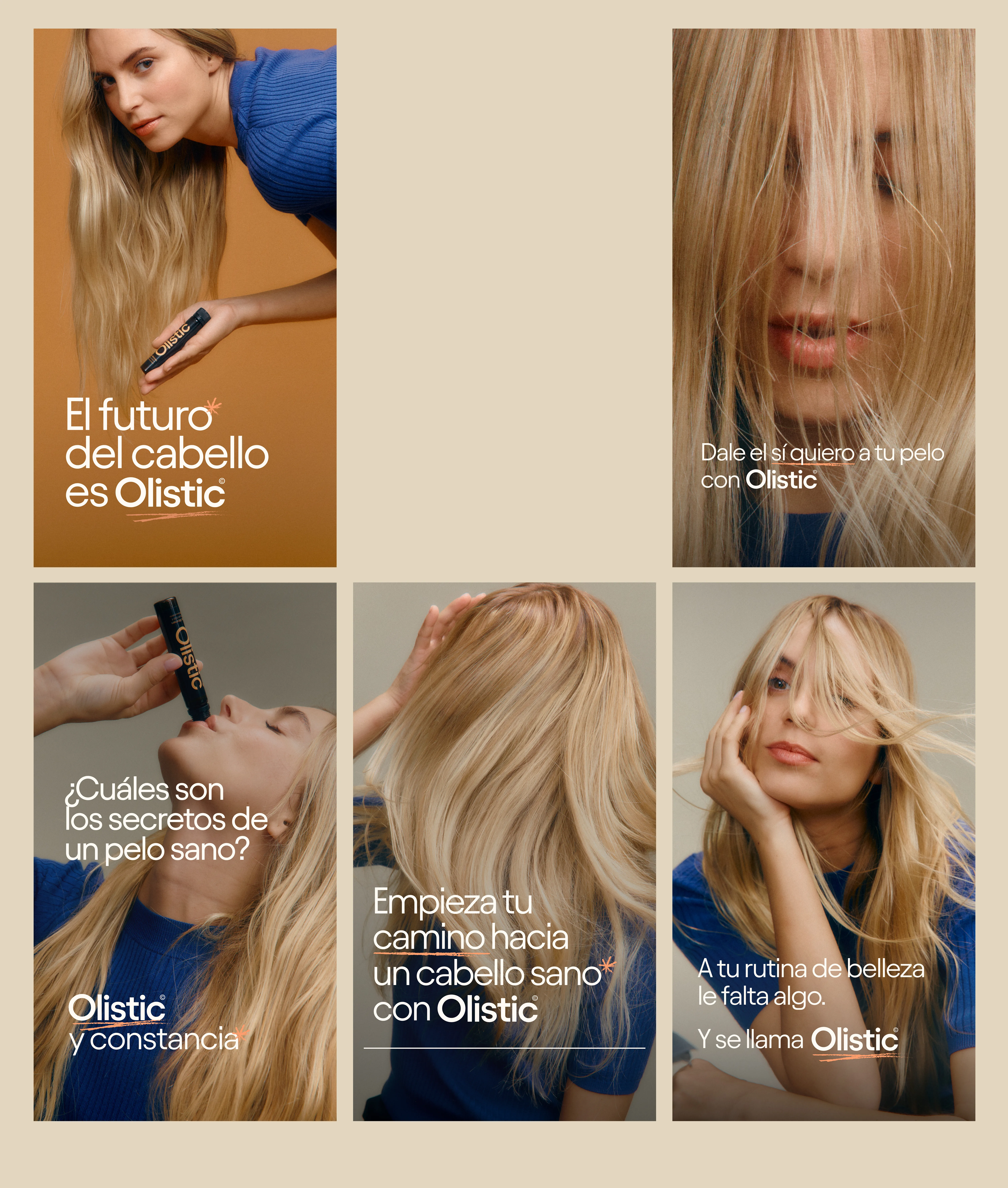 Olistic social ad – healthy hair focus Olistic vertical social ad showcasing hair-strengthening benefits with wellness-driven visuals